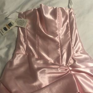 Jessica McClintock pink satin dress